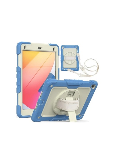 Mey İthalat Apple iPad 5 Air 9.7 Kılıf Strap New Tablet Kapak - Mavi Tablet Kılıfı