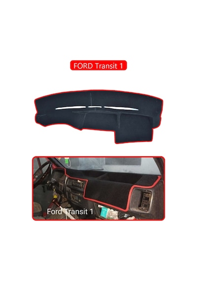 Ford Transit 1torpido Koruma Halısı Kırmızı Kenar