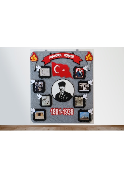 Atkp05 Atatürk Köşesi Panosu Zeminli Keçeden Eğitim Materyali