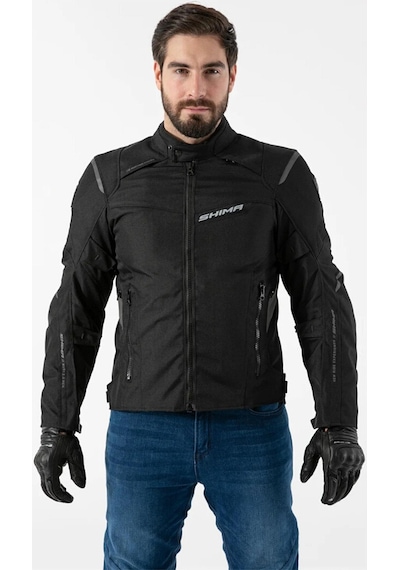 Shima Rush 2.0 Korumalı Motosiklet Montu Siyah