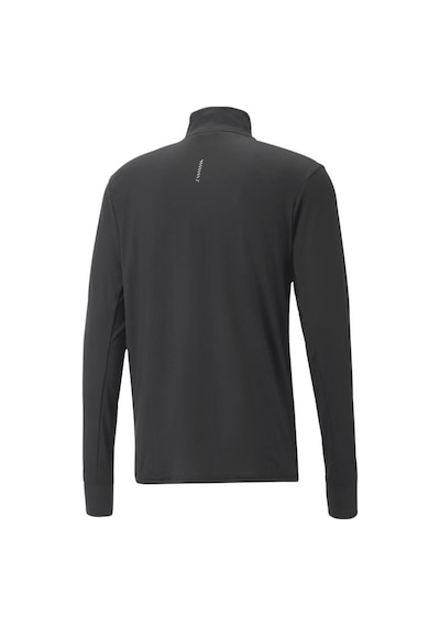Puma Run Favorite 1/4 Zip Erkek Siyah Dik Yaka Tişört Siyah
