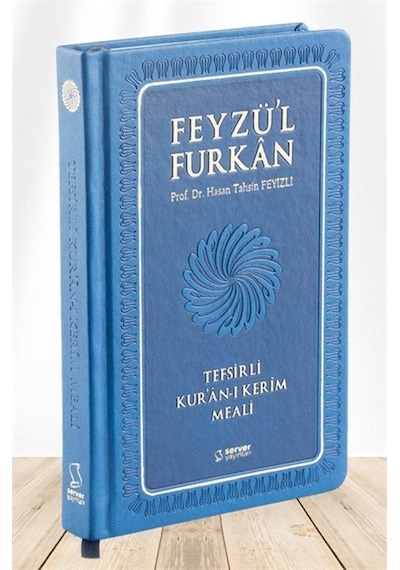 Feyzü'l Furkan Tefsirli Kuranı Kerim Meali Lacivert (Büyük Boy-Sadece Türkçe Meal-Kalın Cilt)