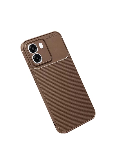 Newface Oppo Oppo A6t 5g Auto Focus Karbon Kapak - Kahverengi