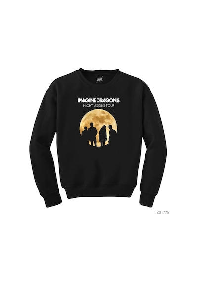 Imagine Dragons Night Vision Siyah Sweatshirt