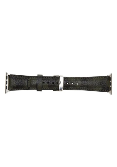 Bouletta Apple Watch Uyumlu Deri Kordon 42-44-45Mm Kamuflaj Yeşil