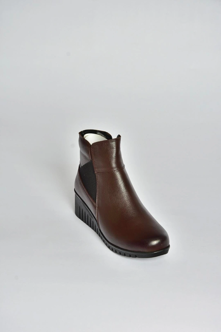 Fox Shoes V324221103 Kahverengi Hakiki Deri Klasik Kadın Bot Kahverengi-hakiki Deri