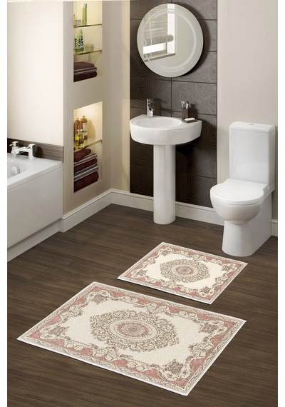 Alanur Trend Kaymaz Taban Dijital Banyo Takımı Kt453 pudra