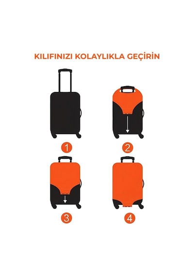 Louisiana Polo Orta Boy Valiz Kılıfı, Bavul Kılıfı, Valiz & Bavul Koruyucu Vk014 Çok Renkli