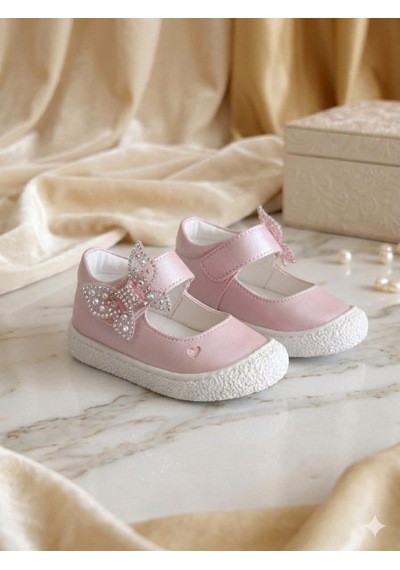 Çago Kids İlk Adım Bebe Çocuk Ortopedik, Dikişli Yumuşak Hafif Tabanlı Ayakkabı Pembe