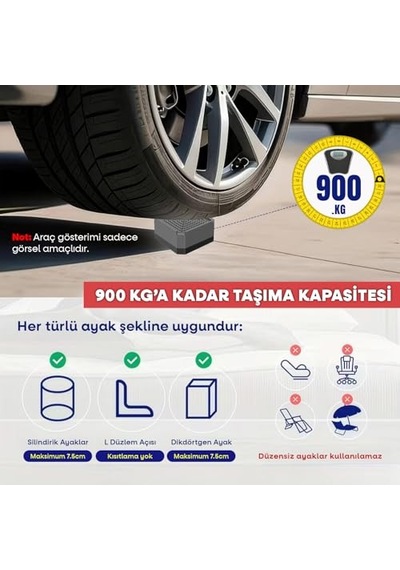 Tineke Robot Süpürge Mobilya Ayağı Ve Dolap Yükseltici Ayak Kaydırmaz Ve Yükseltici 4 Lü Gri Kare 4 Cm 6395751