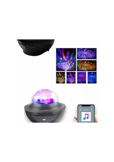 Masa Ve Gece Lambası Renkli Projektör Işıklı Disko Topu Bluetooth Hoparlör 99815842
