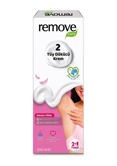 3 Adet Remove Care Tüy Dökücü Krem Hassas Ciltler 100ml X 2