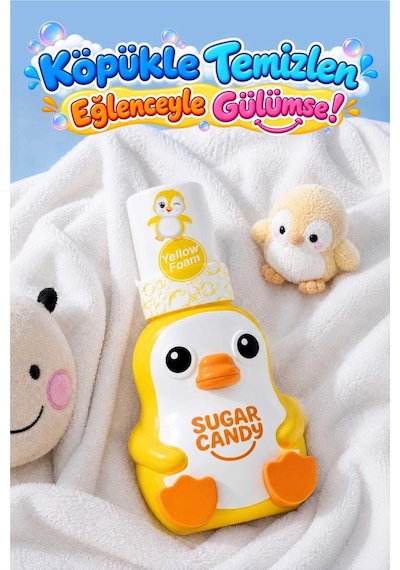 Sugar Candy Muz Kokulu Doğal Vegan Çocuk Köpük El Sabunu Pıngo 350 Ml Paraben İçermeyen Sarı Köpük