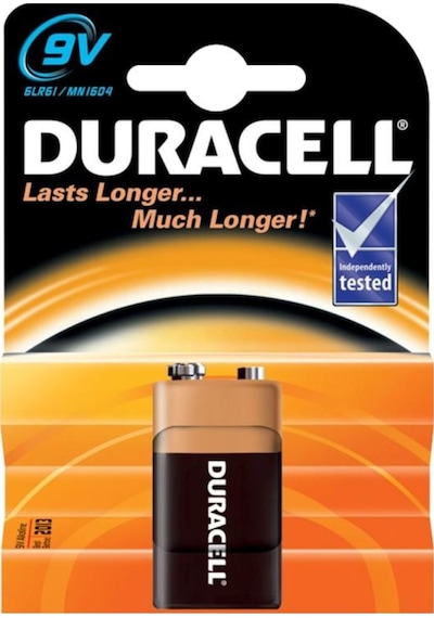 Duracell Alkaline 9 Volt Pil