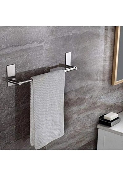 40cm Paslanmaz Çelik Havluluk Askılık, Kendinden Yapışkanlı Ve Vida Gerektirmiyor 12 Izgara