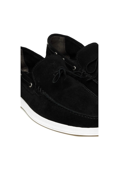 Bestello Bağcıksız Fiyonklu Eva Taban Loafer 028-7010 Erkek Ayakkabı Sıyah Suet
