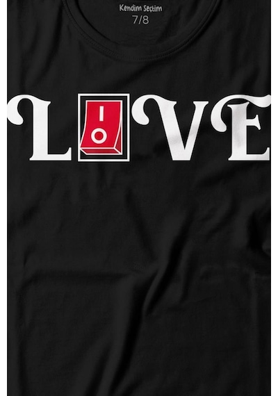 Kendim Seçtim Love Live Tipografi Anahatar Baskılı Tişört Çocuk T-shirt 001