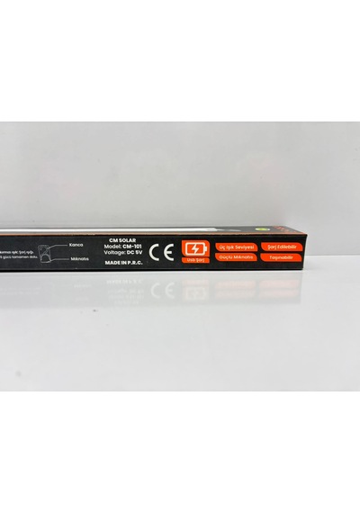 Cm Şarjlı Taşınabilir Led Aydınlatma 3 Işık Seviyesi Çakar Mod Kancalı Ve Mıknatıslı 320x42mm Beyaz