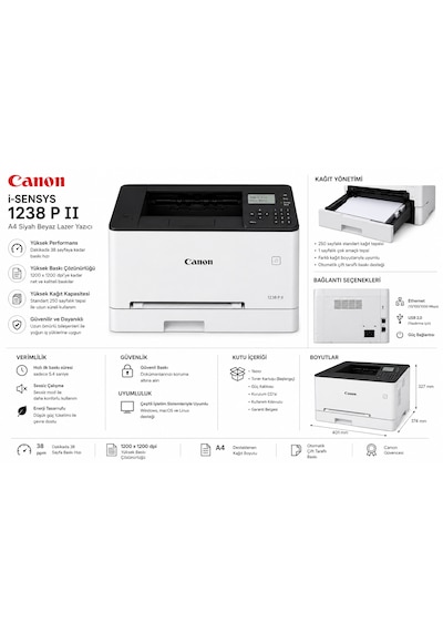Canon İ-sensys X 1238p Iı Mono Lazer Yazıcı