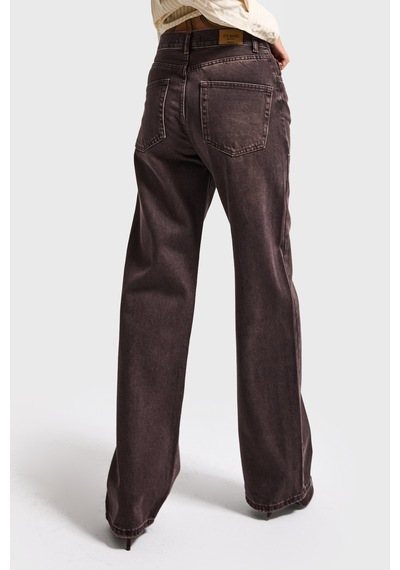 Itsbasic Kadın Koyu Kot Lora 2s6-16 Loose Fit %100 Koton Denim Jean