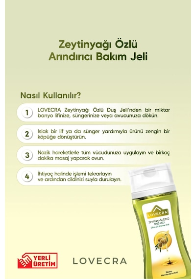 Zeytinyağı Özlü Duş Jeli Nemlendirici Besleyici Vitaminli Cilt Bakım Duş Köpüğü 290 Ml Diğer