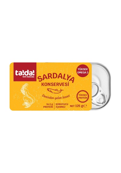 Tada Sardalya Konservesi 125 G - 8 Adet Tarı