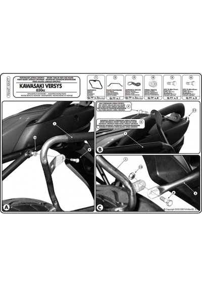 Plx447 Kawasaki Versys 650 06-09 Yan Çanta Taşıyıcı