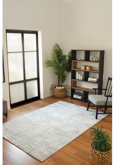 Karaca Home Kaşmir Halı 7/24 Buena Bella Gray 80x150 CM Salon Mutfak Halısı Yolluk Kilim