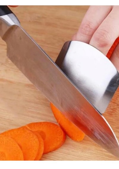Parmak Koruyucu Güvenli Dilimleme Aparatı 1 Adet Sebze Ve Meyve Doğrama Aparatı Metal