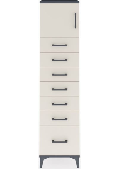 Arges Dolap Tek Raflı 7 Çekmeceli Tek Kapaklı 44x30x182 Antra... Antrasit Arges Dolap Tek Raflı 7 Çekmeceli Tek Kapaklı 44x30x182 Antra... Antrasit