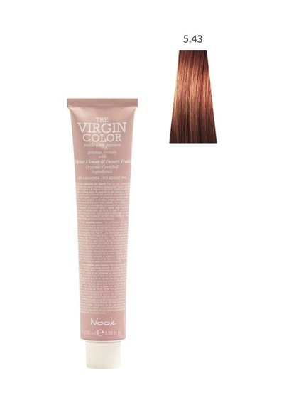 Nook Virgin Color Profesyonel Saç Boyası 100ml-açık Kestane Bakır Dore 5.43-gold Sıcak Çikolata Bakır