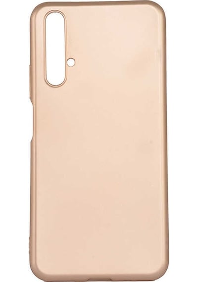 Noktaks - Huawei Uyumlu Huawei Honor 20 - Kılıf Mat Renkli Esnek Premier Silikon Kapak - Gold