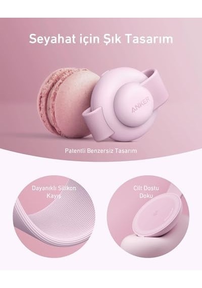 Maggo 3in1 Kablosuz Katlanır Şarj B25m8, Pembe