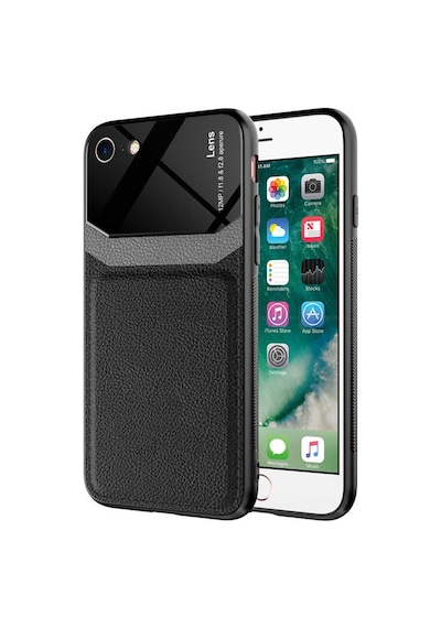 Apple Uyumlu iPhone Se 2022 Kılıf ​Zore Emiks Deri Görünümlü Kılıf