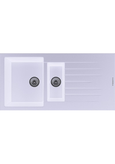 Luxell Lx -1000 Nil Damlalıklı Granit Eviye Beyaz
