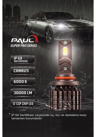 Paul Süper Pro 9005 24.000 Lümen Güç Şimşek Etkili Odaklı Ufuk Çizgili Csp Led