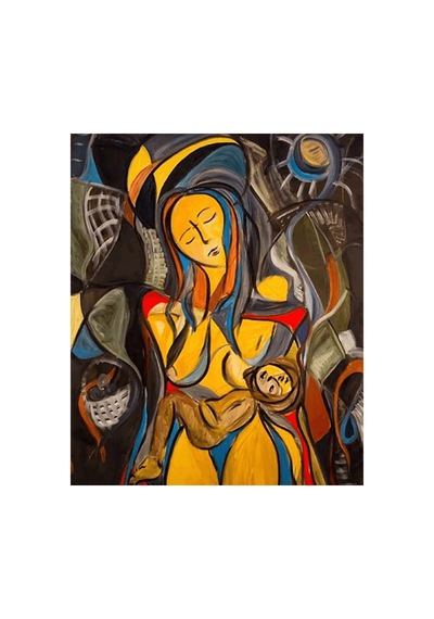 Anne Sevgisi Sayılarla Boyama Seti - Çerçeveli, 40x50cm