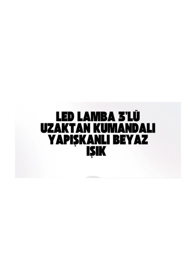 Kablosuz Gün Işığı 3 Lü Led Spot Lamba Kumandalı . 33648709