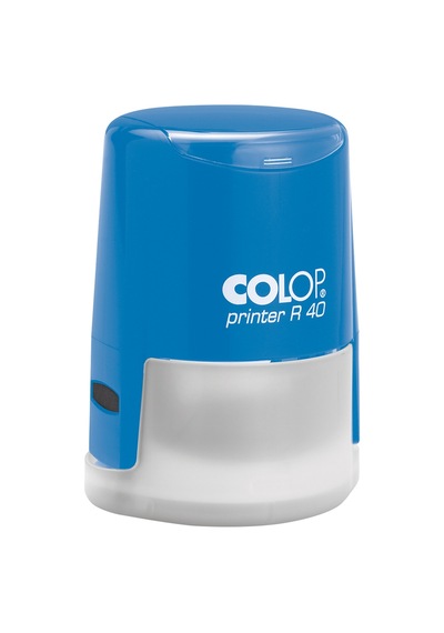 Colop R40 Yuvarlak Mavi Kasa Siyah Keçe - 40 MM