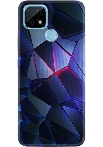 Realme C11 2021 Kılıf Resimli Desenli Silikon Platinium Series Üçgenler 2 1872