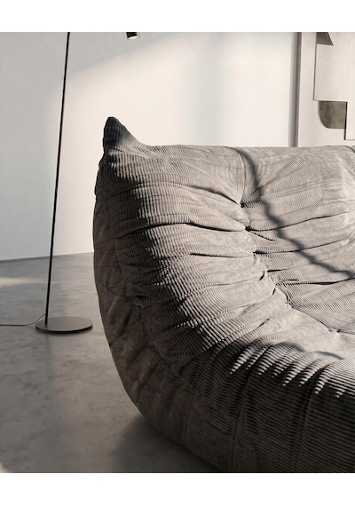 Vac Home İkili Togo Koltuk, Hr Sünger, Fitilli Kadife, 160x98x71 Cm, Vakumlu Gönderim, Kurulum Gerektirmez, Leke Tutm Diğer