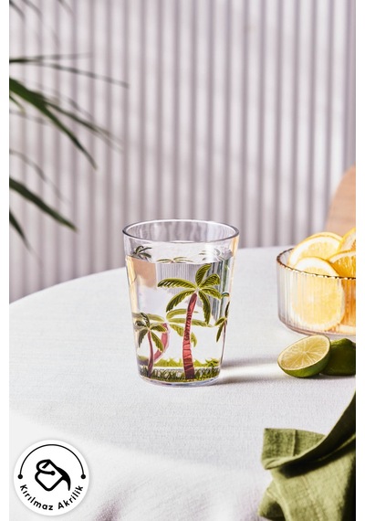 Karaca Palmera Akrilik Su Bardağı 430 Ml Şeffaf Şeffaf