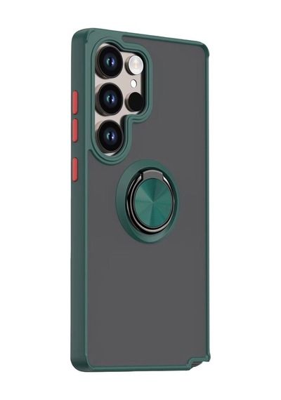 Samsung Galaxy S26 Ultra Montreal Yüzüklü Silikon Kapak - Yeşil