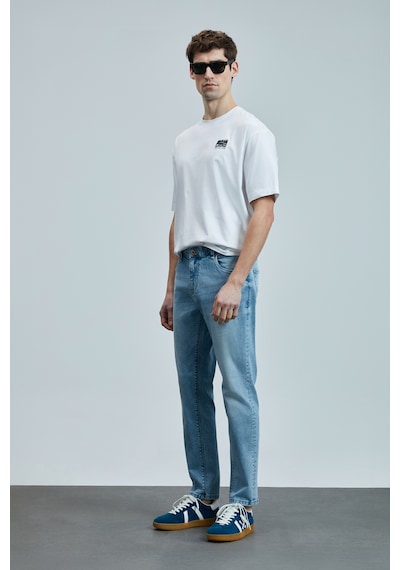 Lufian Nıcolo Smart Jean Erkek Pantolon Slim Fit Mavi Mavi 111200190100300 Mavi