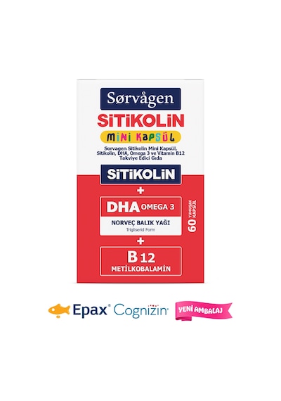 Sorvagen Smart Mini Kapsül Sitikolin Dha Omega 3 ve B12 60 Kapsül
