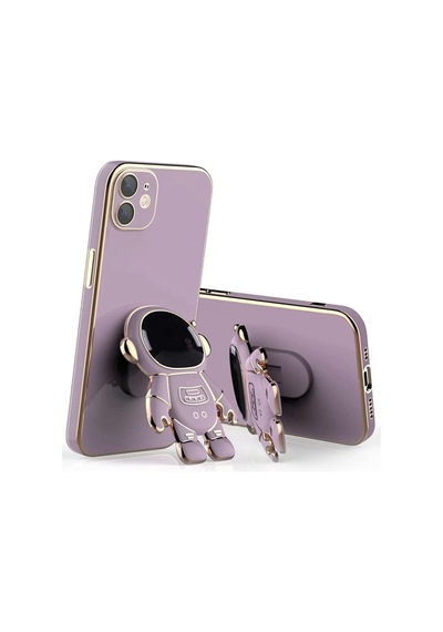 Apple Uyumlu iPhone 11 Kılıf Astronot Seri Stant Silikon Kapak