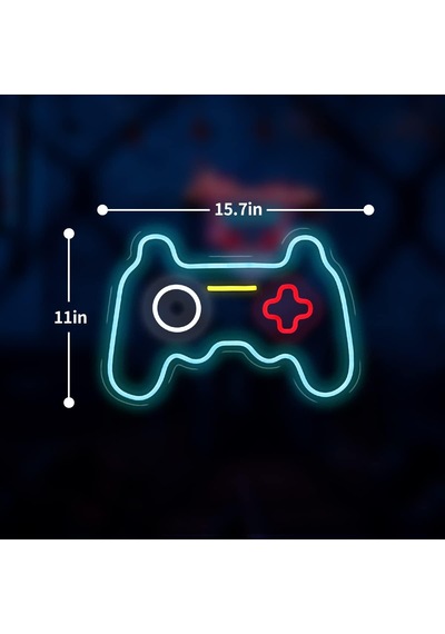 Oyun Usb Neon Tabelası 15,7 X 11 İnç Neon Işıklar Erkek Yatak Odası Serin Oda Dekor Bar İşaretleri Duvar Led Neon Tabelalar Usb Led Duvar İşareti Duvar Dekoru İçin Beyaz, Sarı, Mavi