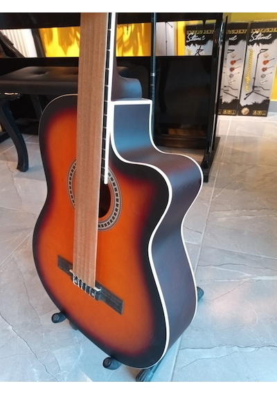 Ravenni Rcg-120 4/4 Klasik Gitar Tam Boy Kesik Kasa Kılıf+penaseti+kapo Hediyeli Sunburst