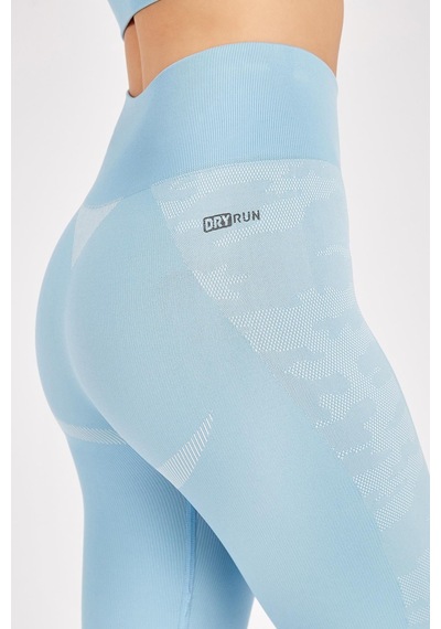 Maraton Active Slimfit Kadın Fitness Mavi Tayt 812081-mavi