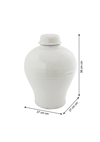 Terra Cotta Dekoratif Vazo Büyük Boy Toprak Vazo Beyaz Modern Salon Sehpa Masa Üstü Ev Dekoru 38 Cm Altın - Beyaz Terra Cotta Dekoratif Vazo Büyük Boy Toprak Vazo Beyaz Modern Salon Sehpa Masa Üstü Ev Dekoru 38 Cm Altın - Beyaz